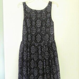 Xhilaration Black & White Damask Dress Size Small